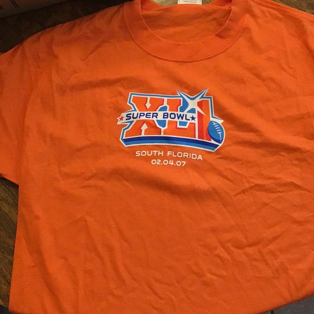 Super Bowl XLI Orange T-Shirt Super Bowl 41 Chicago Bears vs. Indianapolis Colts